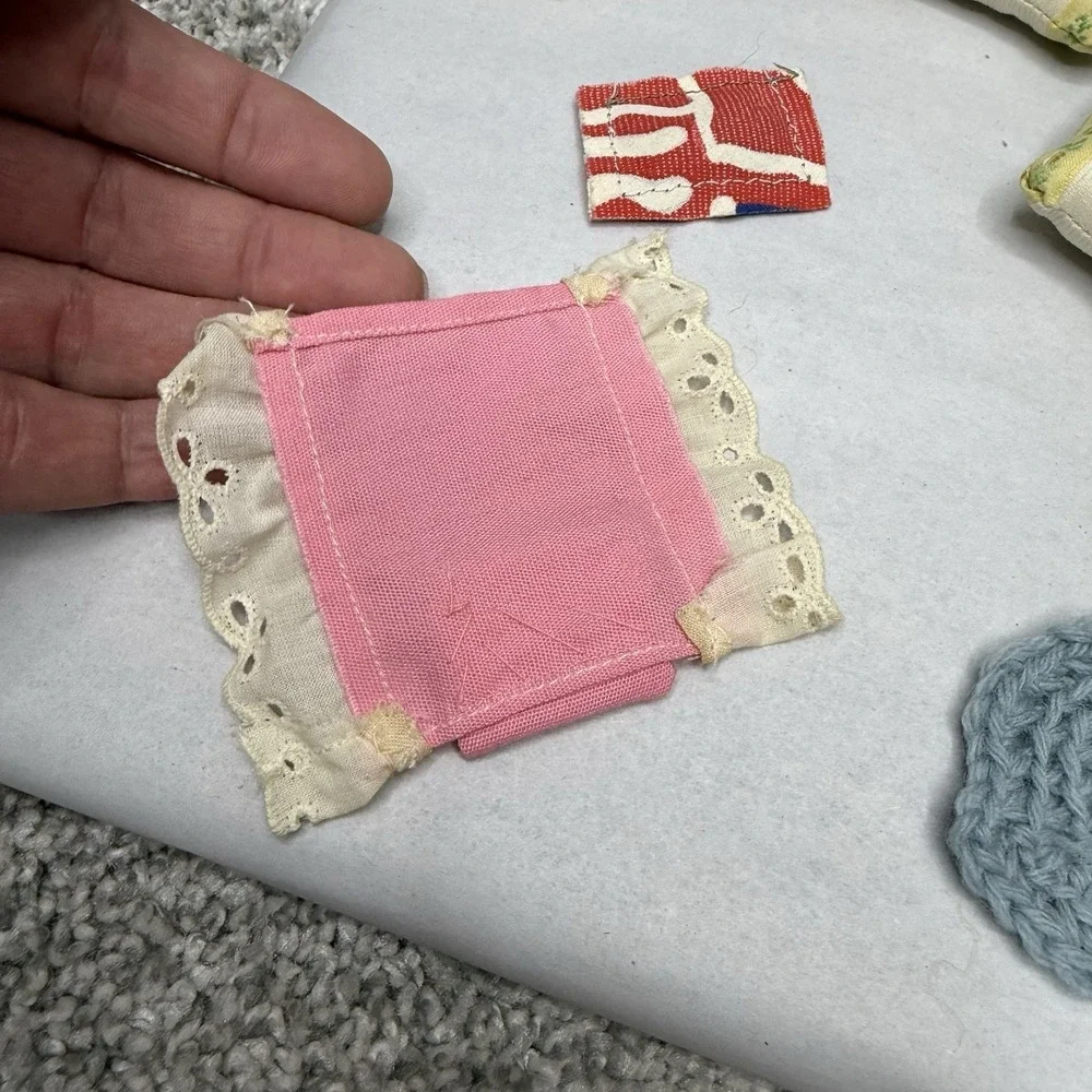 Vintage dollhouse‎ miniature rugs pillows door mats lot